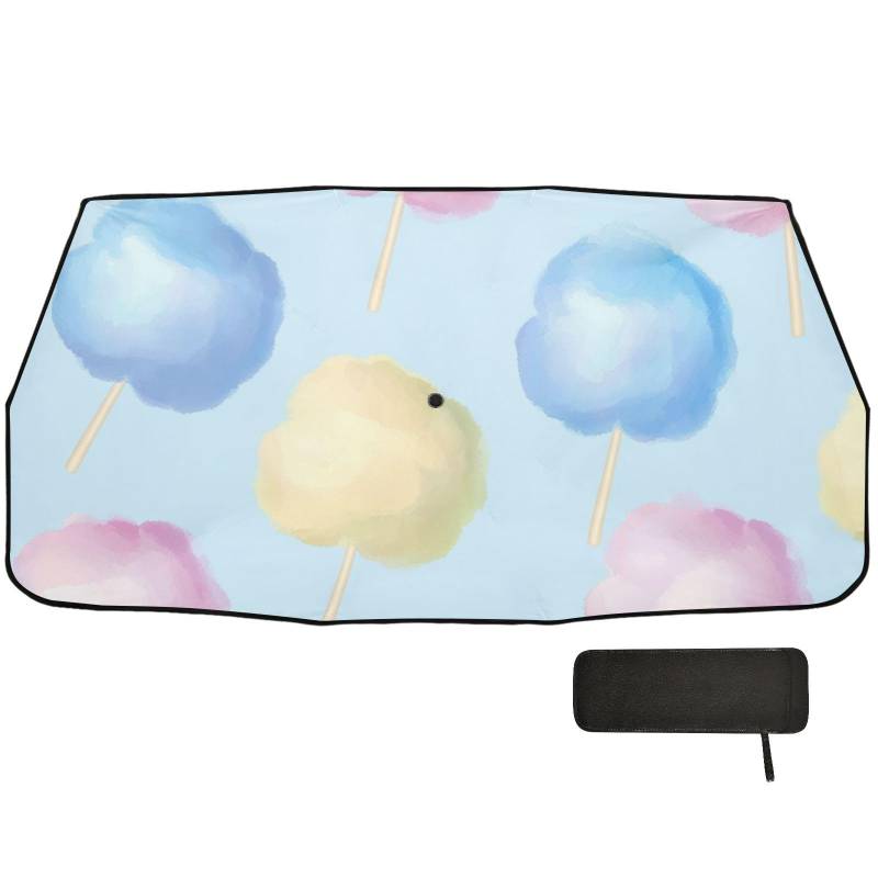 Cartoon-Regenschirm für die Windschutzscheibe, faltbar, Sonnenblenden, Rosa / Blau von WDdZzyy