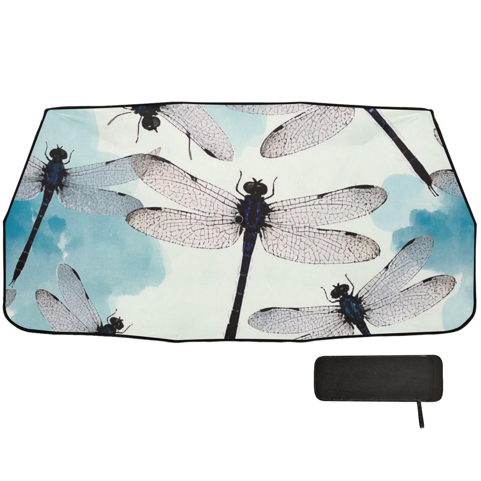 Chinesische Tinte Malerei Kunst Libelle Schatten für Auto Windschutzscheibe Faltbarer Organizer Sonnenschirm Parasol para Autos Chinesische Tinte Malerei Kunst Libelle Schatten für Auto Windschutzscheibe Faltbarer Organizer Sonnenschirm Parasol para Autos von WDdZzyy
