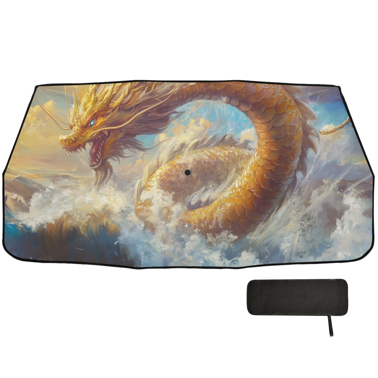Chinesischer Drachen-Ozean-Visier für Auto-Windschutzscheibe, faltbarer Mann, Sonnenschirm für Autos Chinesischer Drachen-Ozean-Visier für Auto-Windschutzscheibe, faltbarer Mann, Sonnenschirm für Autos von WDdZzyy