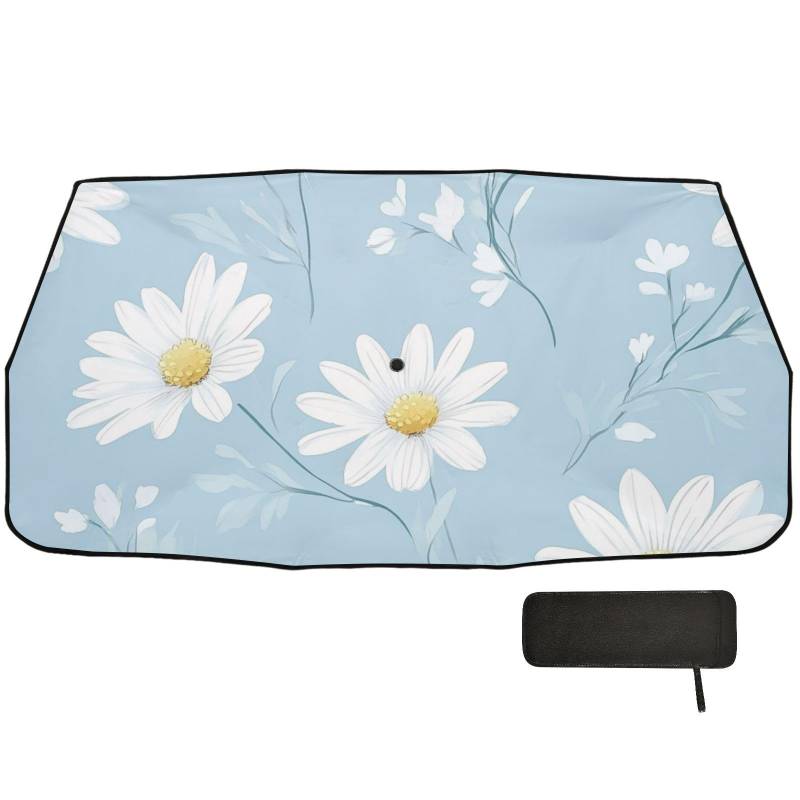 Daisy Baby Blue Auto-Sonnenschirm, blockiert Hitze, UV-Schutz, faltbarer Organizer, UV-Schutz von WDdZzyy