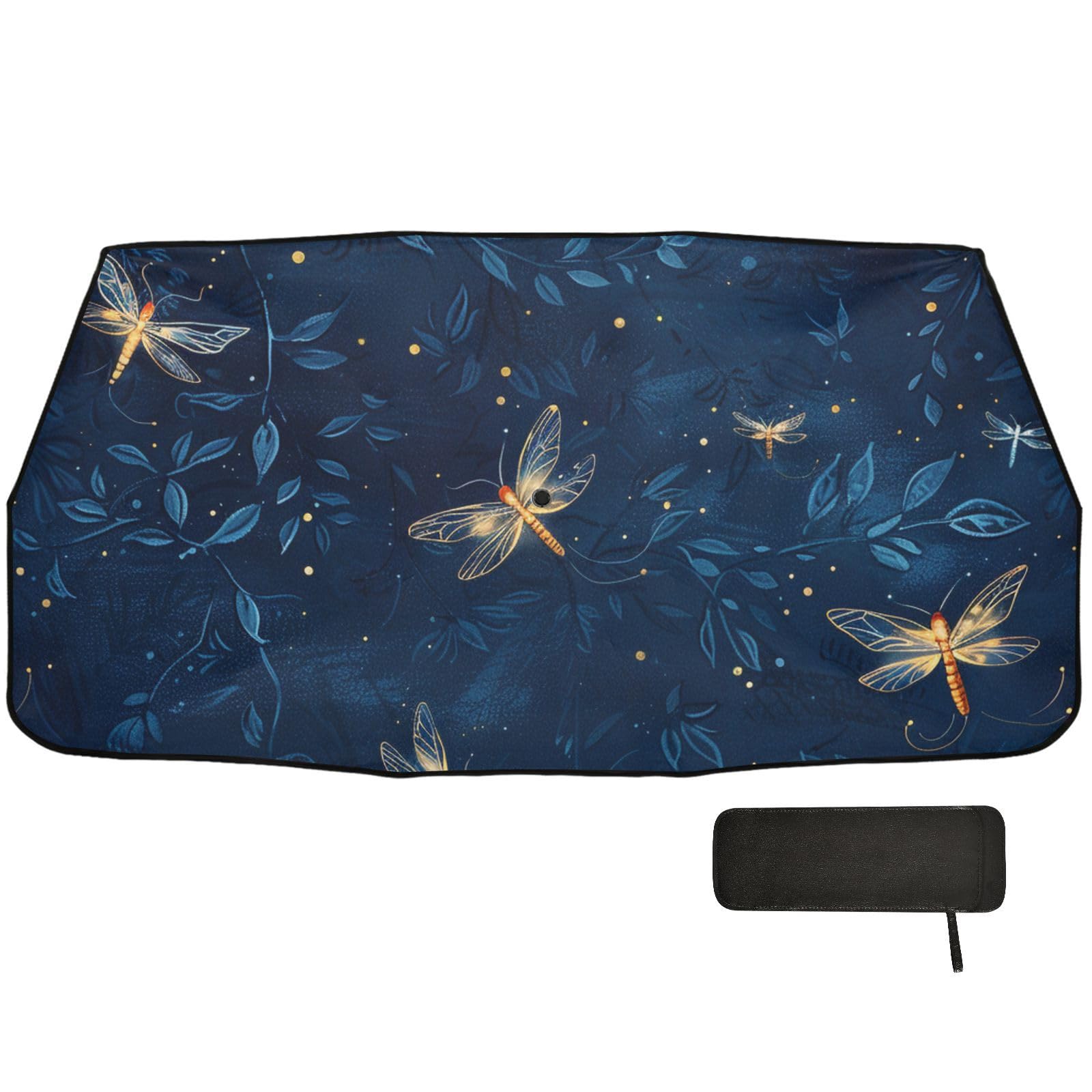 Fireflies Flew Regenschirm für Auto, Windschutzscheibe, faltbares Design, dunkelblau Fireflies Flew Regenschirm für Auto, Windschutzscheibe, faltbares Design, dunkelblau von WDdZzyy