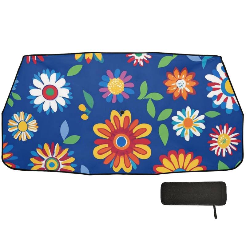 Gartenschirm mit Blumenmuster, UV-Schutz, faltbar, wie im Fernsehen zu sehen, Zubehör für Autos von WDdZzyy