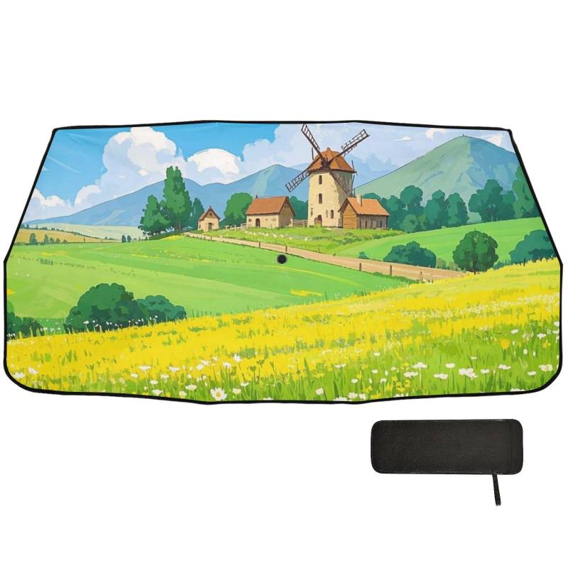 Gelber Gänseblümchen-Sonnenschutz für Auto-Windschutzscheibe, faltbar, wie im Fernsehen gesehen, vollständiger Schutz, polarisado para carro von WDdZzyy