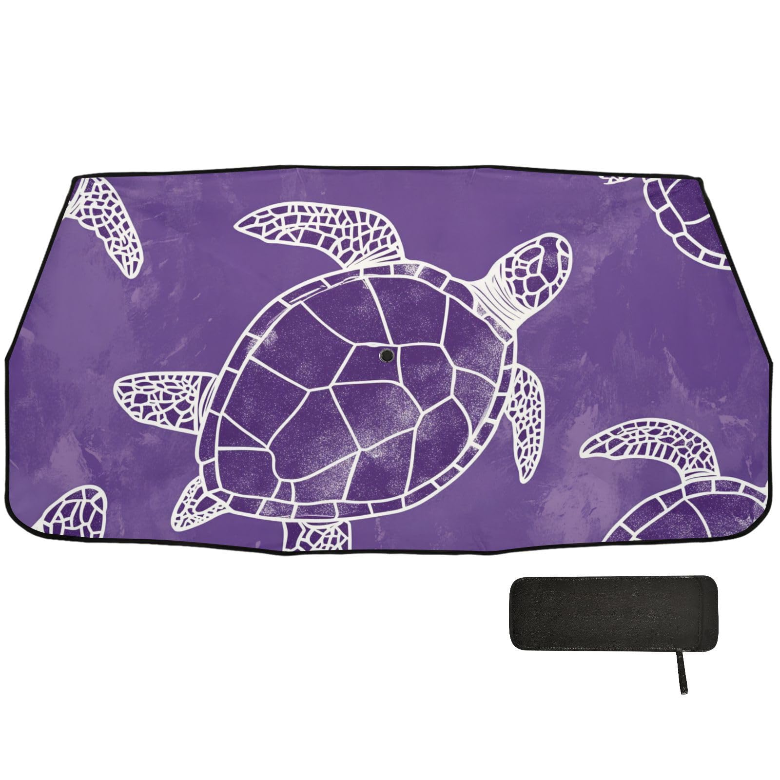 Lavender Ocean Turtle Automotive Interior Sun Protection Foldable Women Automobile para sol de auto Lavender Ocean Turtle Automotive Interior Sun Protection Foldable Women Automobile para sol de auto von WDdZzyy