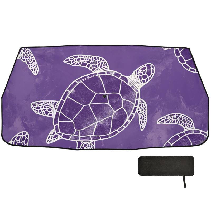 Lavender Ocean Turtle Automotive Interior Sun Protection Foldable Women Automobile para sol de auto von WDdZzyy
