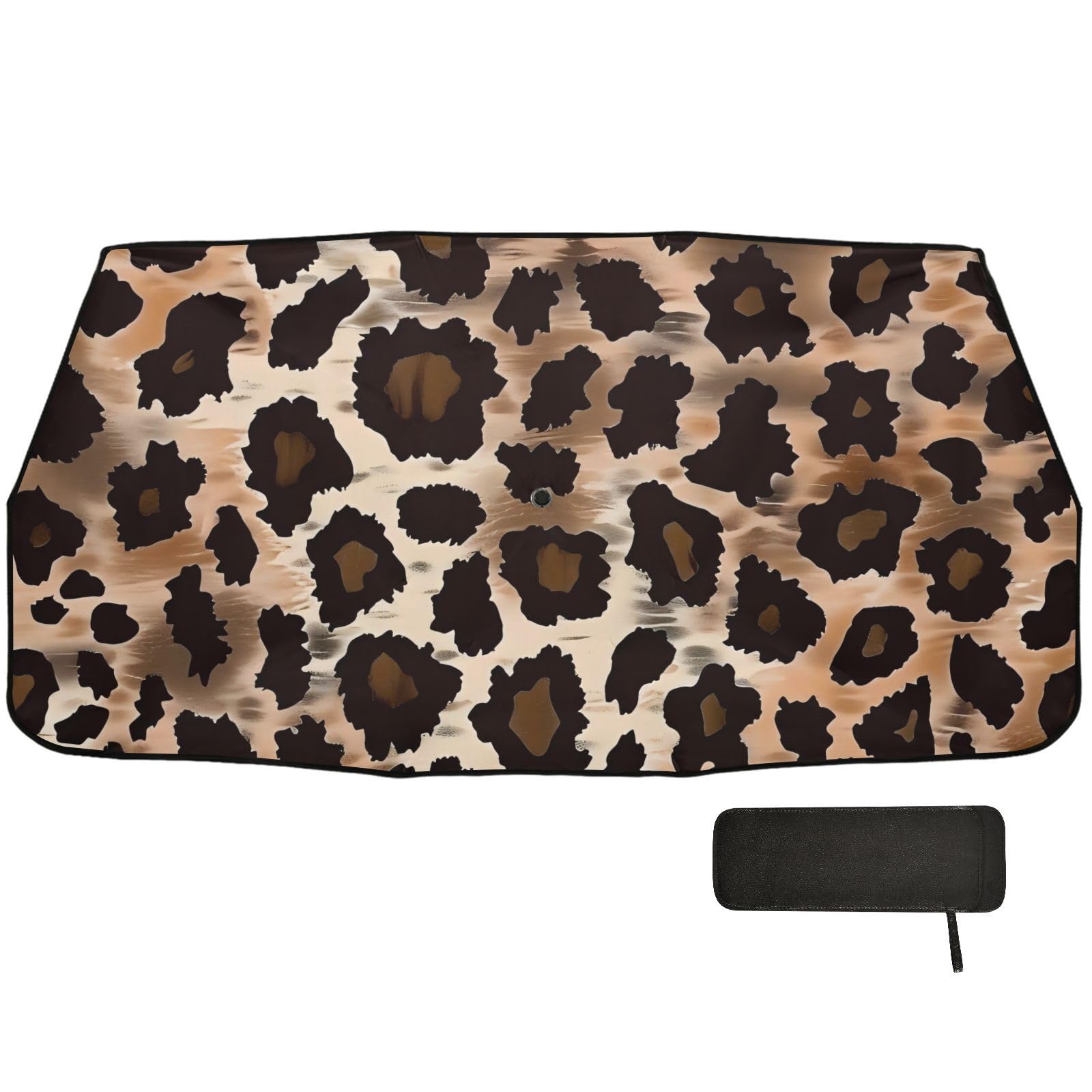 Leopardenmuster, modisch, braun, hält das Auto kühl, faltbares Design, UV-Schutz, Schutz de sol para carro Leopardenmuster, modisch, braun, hält das Auto kühl, faltbares Design, UV-Schutz, Schutz de sol para carro von WDdZzyy