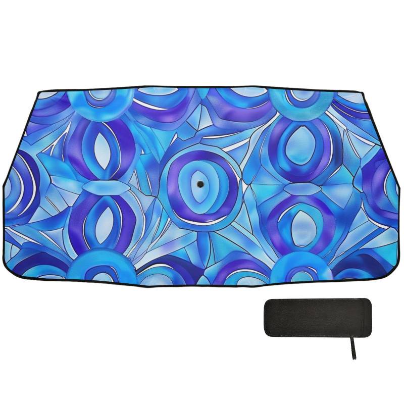 Mandala-Regenschirm für die Windschutzscheibe, faltbar, reflektierend, Blau von WDdZzyy