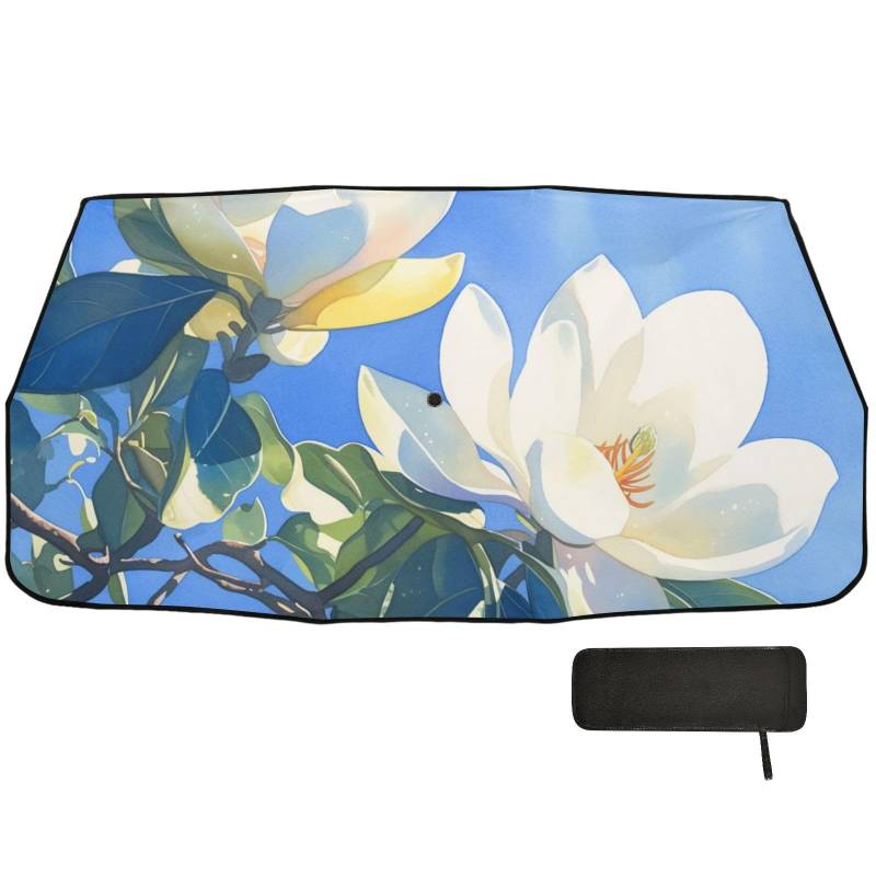 Orchid Aesthetics Sonnenschirm, blaue Blume, blockiert Wärme, UV-Schutz, faltbar, wie im Fernsehen gesehen, polarisado para carro von WDdZzyy