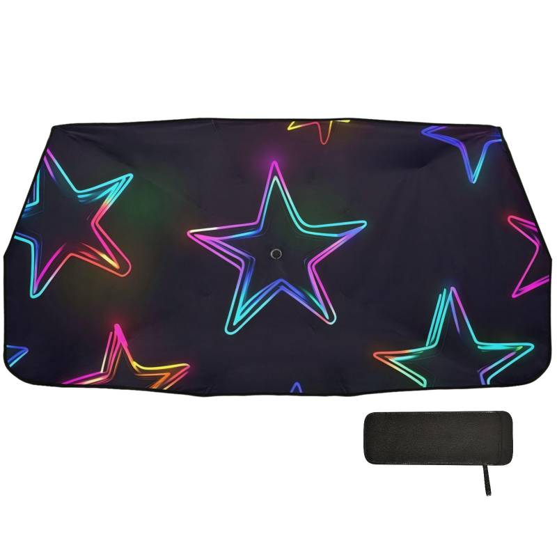 Sonnenschirm mit fluoreszierendem Sternmotiv, faltbar, für Damen, Reflektor, Cubre Sol Para Carro von WDdZzyy