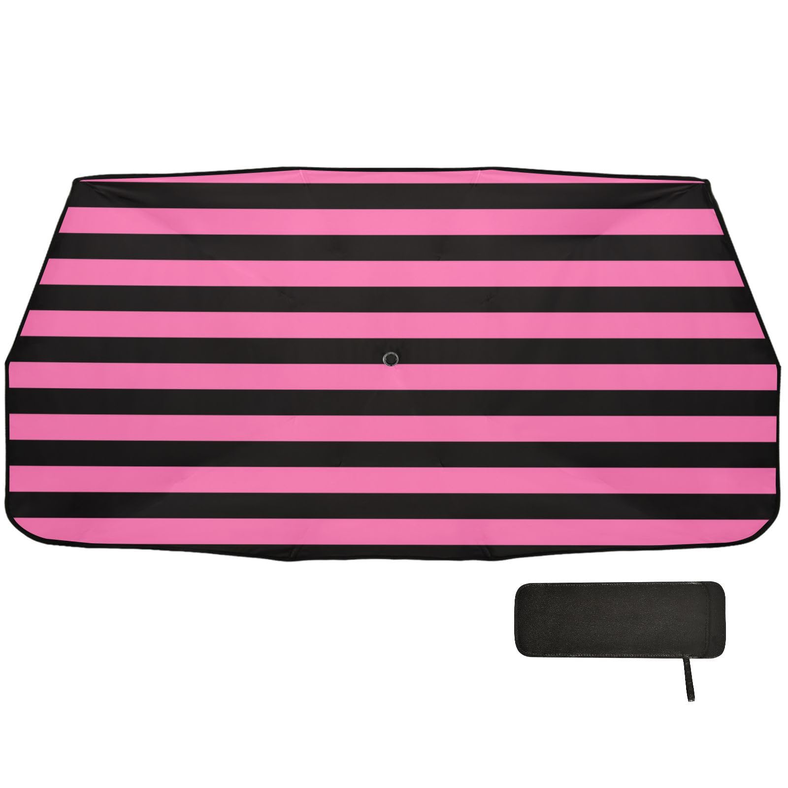 Tapa Sol Para Autos Horizontale Streifen Dekor Auto Windschutzscheibe Sonnenschutz Faltbar Faltbar Block-Sonnenschutz Rosa Schwarz Tapa Sol Para Autos Horizontale Streifen Dekor Auto Windschutzscheibe Sonnenschutz Faltbar Faltbar Block-Sonnenschutz Rosa Schwarz von WDdZzyy