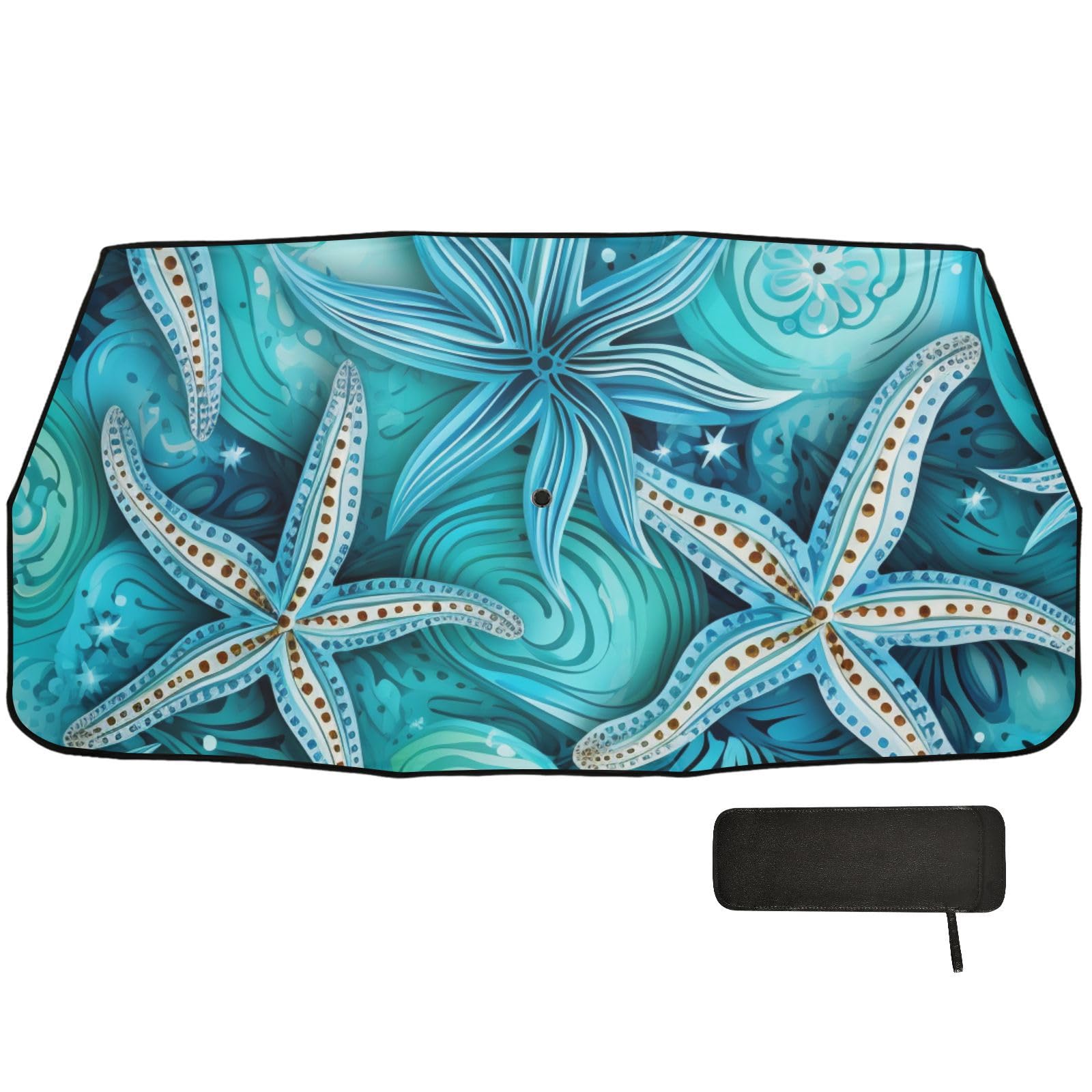 U-Boot-/Korallen-Seestern-Blauer Auto-Sonnenschutz, Frontscheibe, faltbares Design, Windschutz, Tapasoles para carro U-Boot-/Korallen-Seestern-Blauer Auto-Sonnenschutz, Frontscheibe, faltbares Design, Windschutz, Tapasoles para carro von WDdZzyy