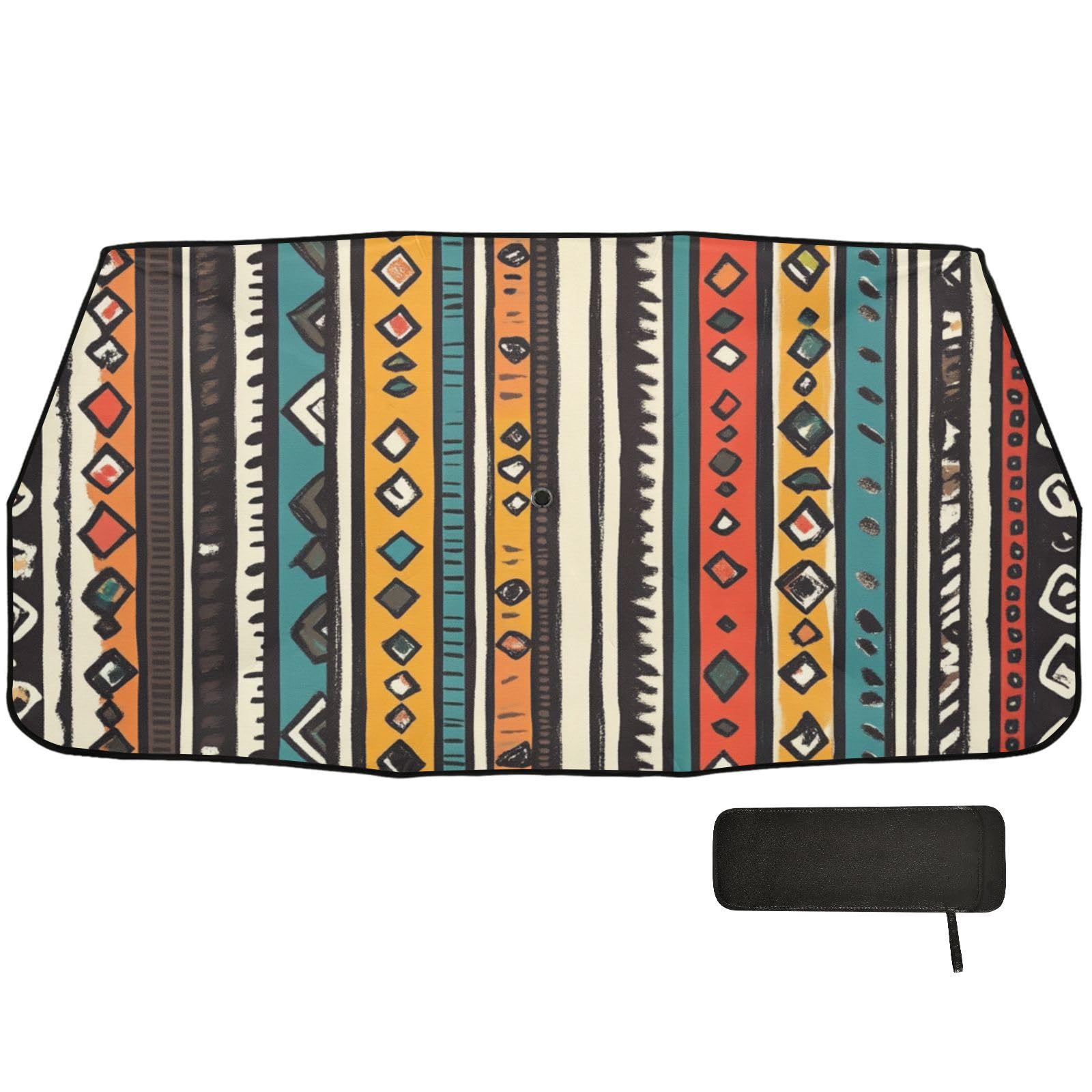 Vertikale Streifen Boho Retro Auto Windschutzscheibe Sonnenschutz Faltbarer Organizer Sonnenschutz für Auto Sonnenschirm Parabrisas Delantero Vertikale Streifen Boho Retro Auto Windschutzscheibe Sonnenschutz Faltbarer Organizer Sonnenschutz für Auto Sonnenschirm Parabrisas Delantero von WDdZzyy