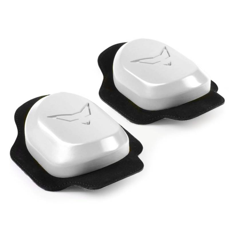 Holz Knieschleifer Holzschleifer Protektor 1 Paar weiß Knee Slider RACEFOXX? von WE ARE RACING. RACEFOXX.COM