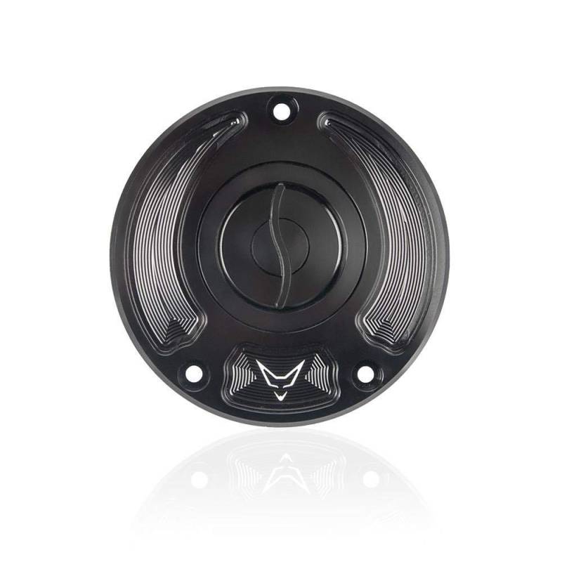 Kawasaki Racing Tankdeckel Schnellverschluss Schwarz eloxiert ab 2009 Racefoxx von WE ARE RACING. RACEFOXX.COM