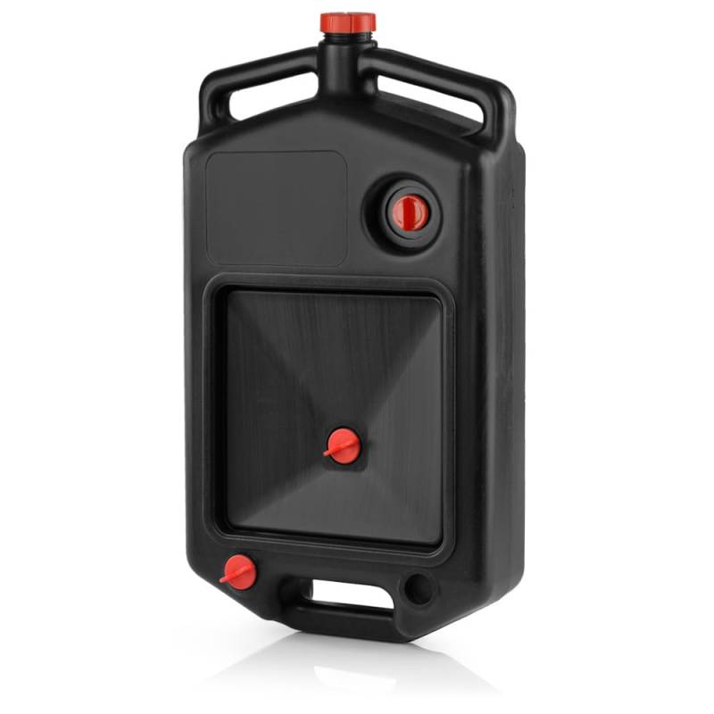Ölauffangwanne 8L schwarz für Auto Motorrad Quad Ölwechsel Wanne für Altöl Kühlmittel Getriebeöl Kunststoff Auffangbehälter mit Griff Ausguss Trichter Ölwanne Werkstatt KFZ von WE ARE RACING. RACEFOXX.COM