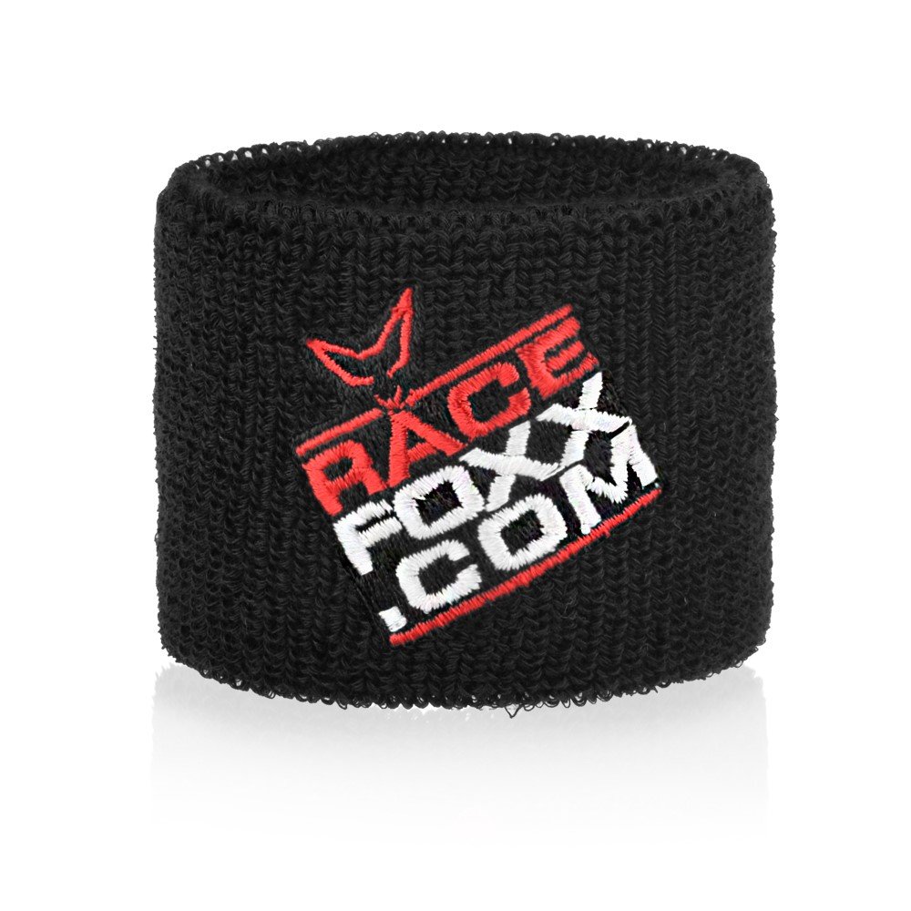 RACEFOXX Auslaufschutz Frotteeband Schweissband Bremsflüssigkeit Behälter Schutz Schweißband bestickt von WE ARE RACING. RACEFOXX.COM