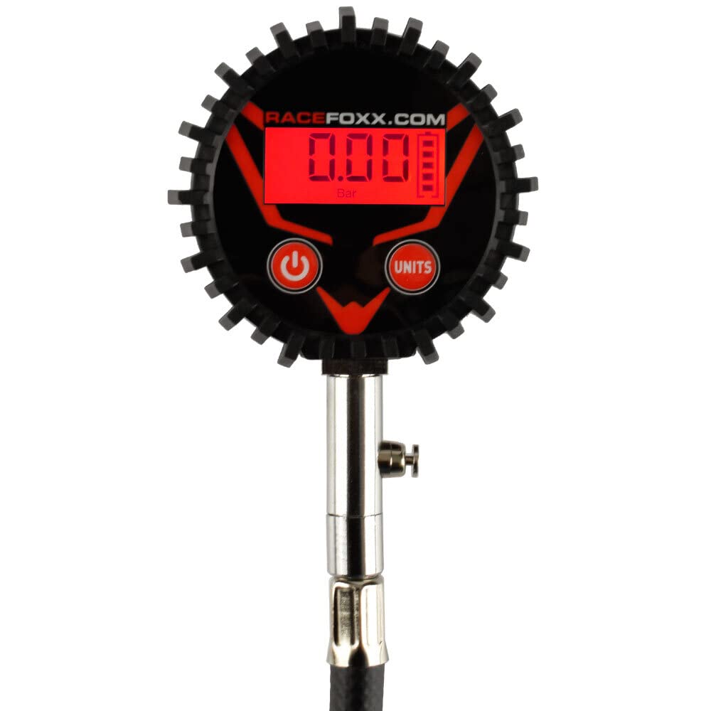 Digitaler Luftdruckprüfer PRO Luftdruckmesser Reifendruckprüfer Racefoxx Digitaler Luftdruckprüfer PRO Luftdruckmesser Reifendruckprüfer Racefoxx von WE ARE RACING. RACEFOXX.COM