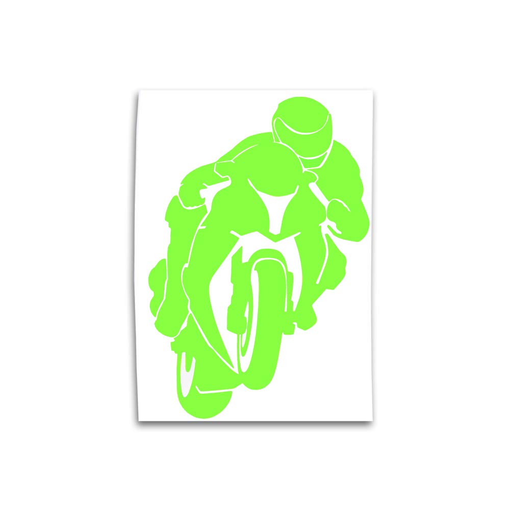 RACEFOXX Motorradfahrer Motorrad Motorradaufkleber Auto Aufkleber Autoaufkleber Sticker (grün) von WE ARE RACING. RACEFOXX.COM