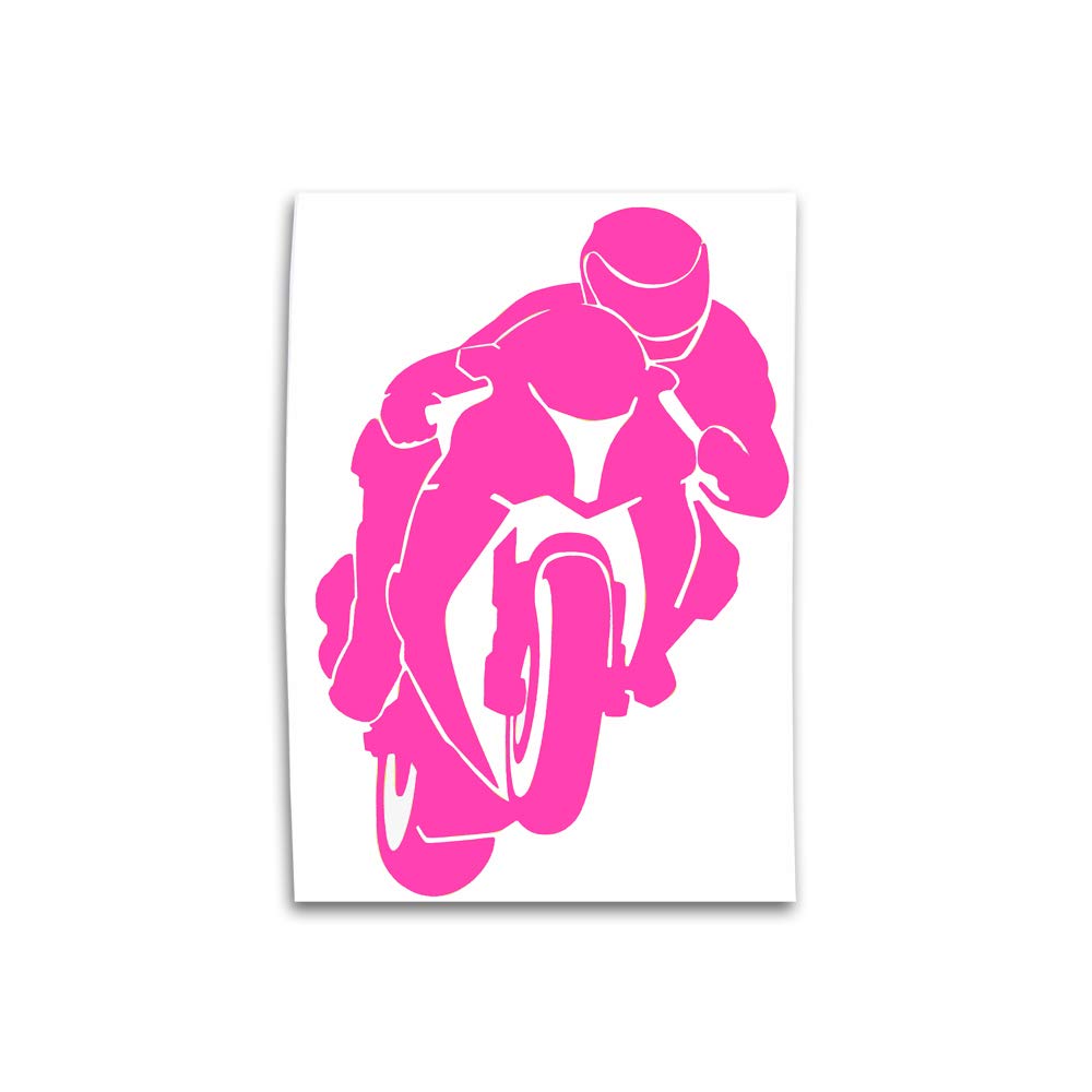 RACEFOXX Motorradfahrer Motorrad Motorradaufkleber Auto Aufkleber Autoaufkleber Sticker (pink) von WE ARE RACING. RACEFOXX.COM