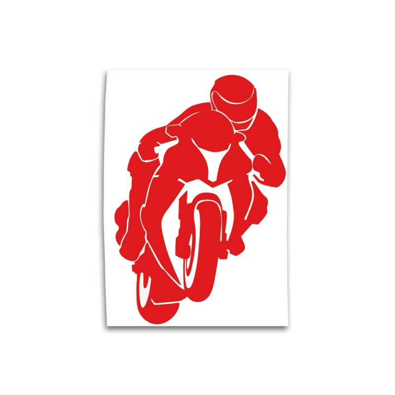 RACEFOXX Motorradfahrer Motorrad Motorradaufkleber Auto Aufkleber Autoaufkleber Sticker (rot) von WE ARE RACING. RACEFOXX.COM