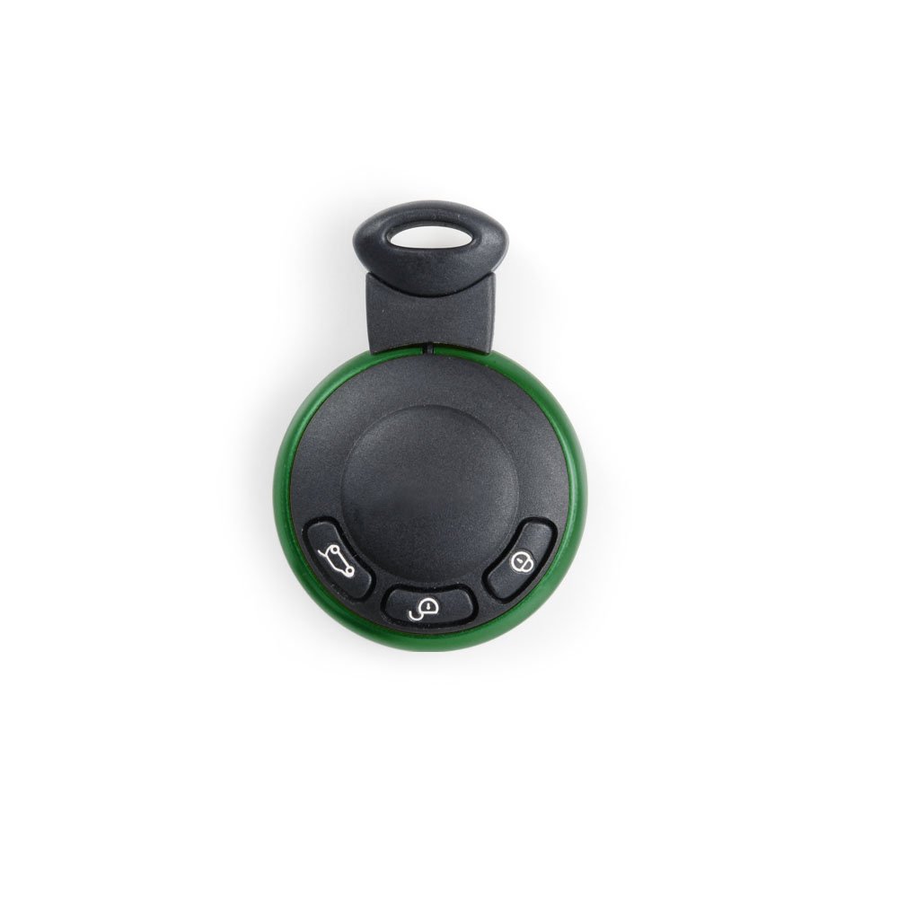 Schlüsselring, Autoschlüssel, Schlüssel, Ring, Racinggreen, für MINI Schlüssel in Ufo Form: Mini ONE, Cooper, Cooper S, Countryman, Paceman, JCW/AUSSER Modelle F55 und F56 (Modelljahr 2014/15) von WE ARE RACING. RACEFOXX.COM
