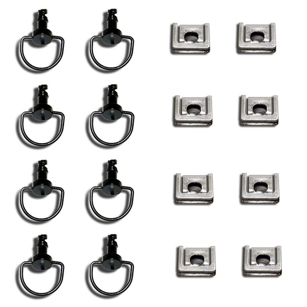 Schnellverschlüsse, Verschlüsse, Motorradverkleidung, Schrauben, 8er Set, 14 mm, schwarz, Steckplatte, RACEFOXX von WE ARE RACING. RACEFOXX.COM