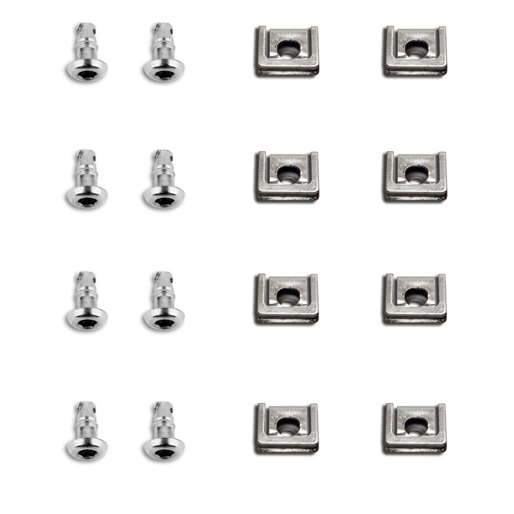 Schnellverschlüsse, Verschlüsse, Motorradverkleidung, Schrauben, Innensechskant/Innenvielzahn, Linsenkopf + Steckplatte, 8er Set, 17 mm, RACEFOXX von WE ARE RACING. RACEFOXX.COM