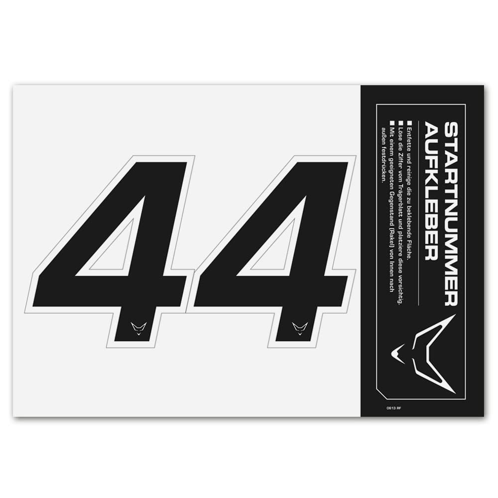 Startnummer Aufkleber 2er Set, schwarz, # 4 Startnummer Aufkleber 2er Set, schwarz, # 4 von WE ARE RACING. RACEFOXX.COM