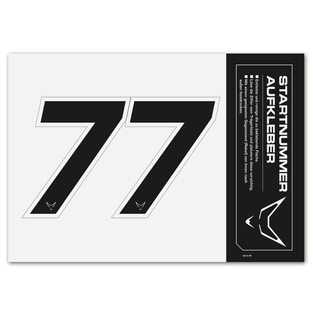 Startnummer Aufkleber 2er Set, schwarz, # 7 Startnummer Aufkleber 2er Set, schwarz, # 7 von WE ARE RACING. RACEFOXX.COM