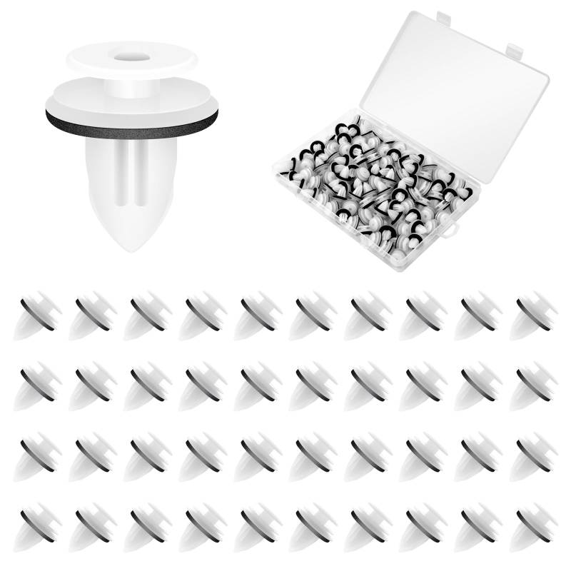 Türverkleidungen Befestigungs Clips, 100 Stück Auto Befestigung Clips mit Dichtungsring, Universal Autotür Klips, Kunststoff Auto Clips Set, Karosserie Clips für Kofferraum, Autotür, Autoverkleidung von WEFINEST