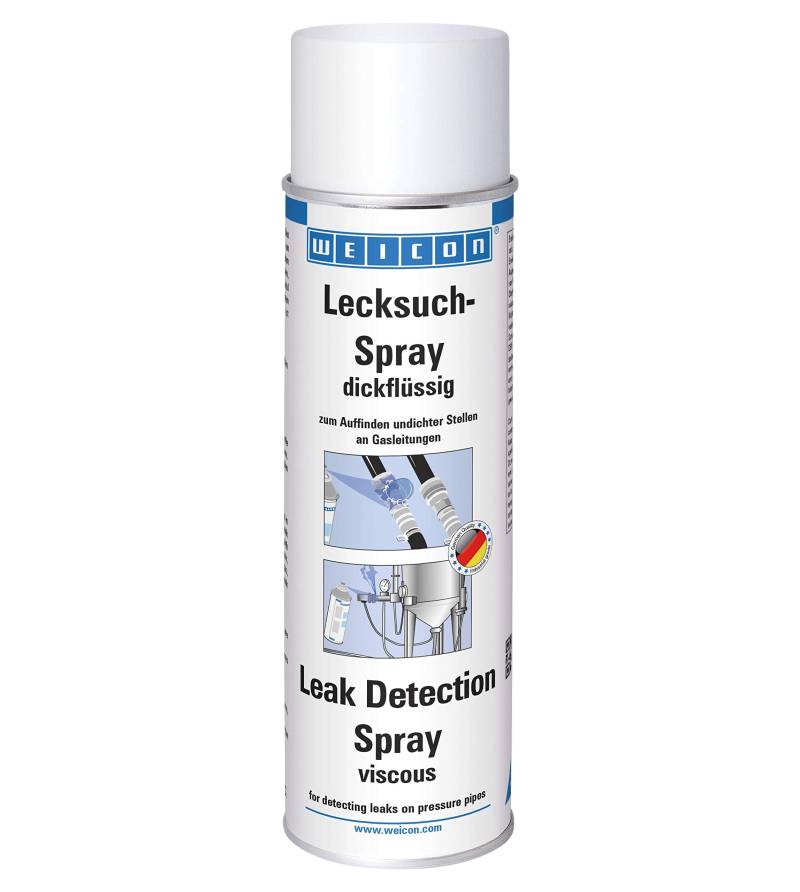 WEICON Lecksuch-Spray dickflüssig |400 ml | leichtes Auffinden von Undichtigkeiten an Druckleitungen | schaumbildend | für senkrechte Stellen von WEICON