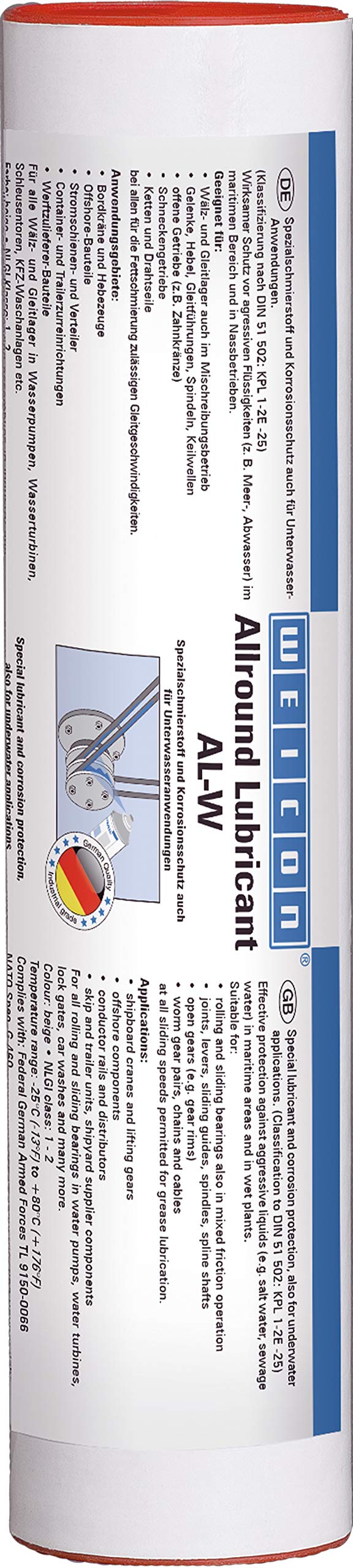 Weicon 26450040 Allround-Lubricant AL-W 400g, Spezialschmierstoff auch für Unterwasser, Beige, 400 g von WEICON