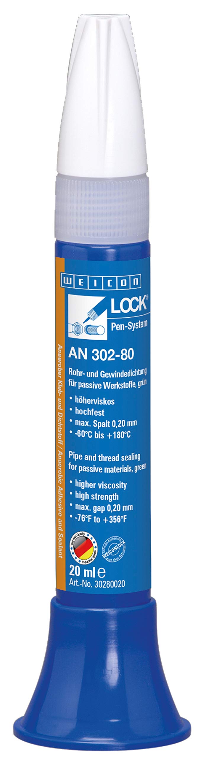 WEICONLOCK AN 302-80 20 ml, Rohr- und Gewindedichtung, für Passive Werkstoffe von WEICON