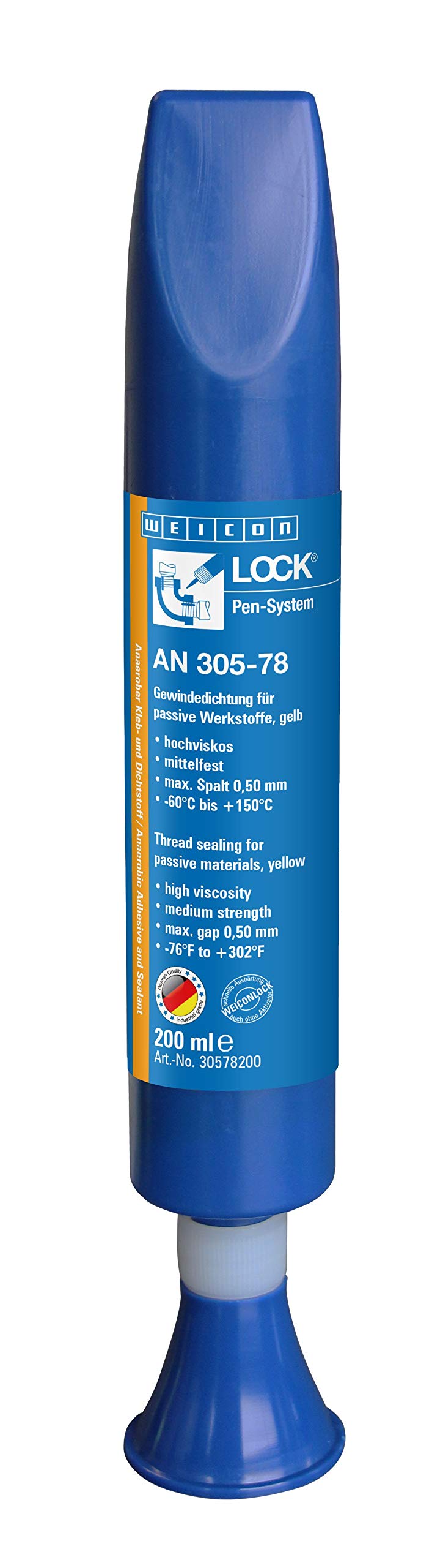 WEICONLOCK AN 305-78 200 ml Rohr- und Gewindedichtung, für Passive Werkstoffe von WEICON