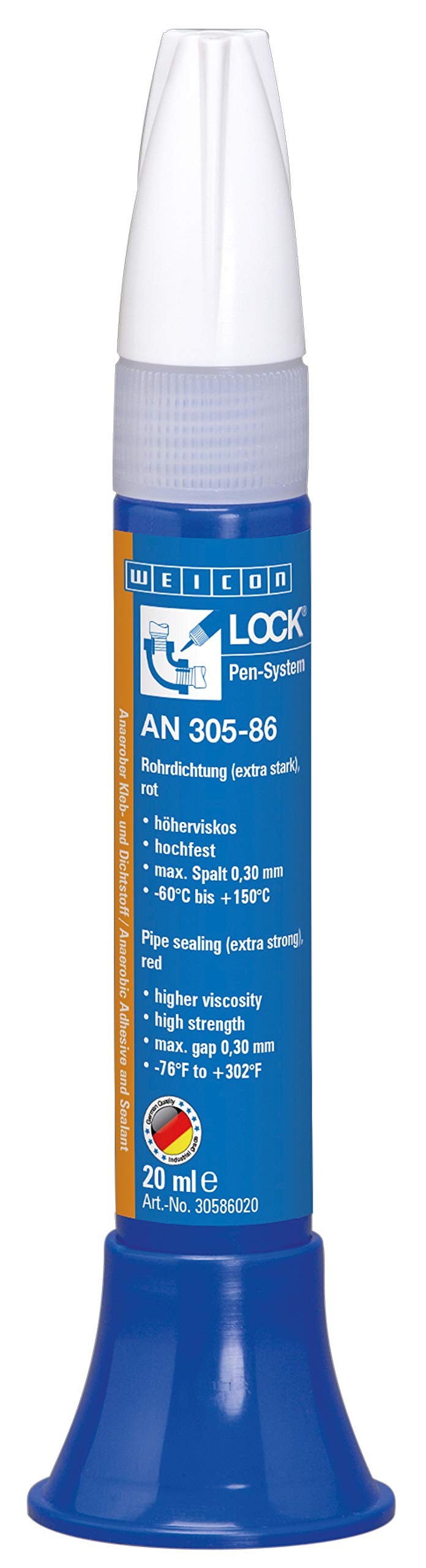 WEICONLOCK AN 305-86 20 ml extra Starke Rohrdichtung, schwer demontierbar von WEICON