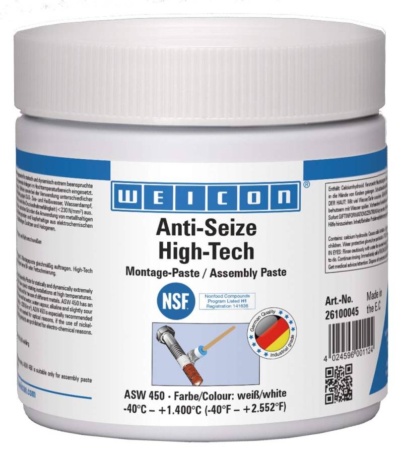 Weicon 26100045 Anti-Seize High-Tech Montagepaste 450g Schutz gegen Korrosion metallfrei von WEICON