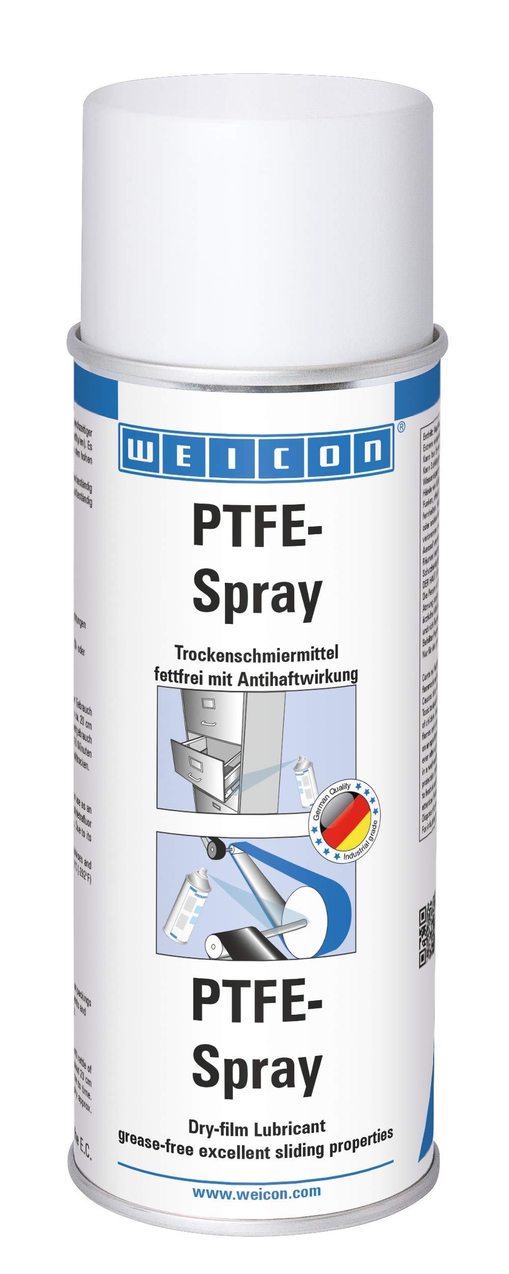 WEICON PTFE Spray 400ml | Trockenschmiermittel mit Antihaft-Effekt | fettfrei | Weiß WEICON PTFE Spray 400ml | Trockenschmiermittel mit Antihaft-Effekt | fettfrei | Weiß von WEICON