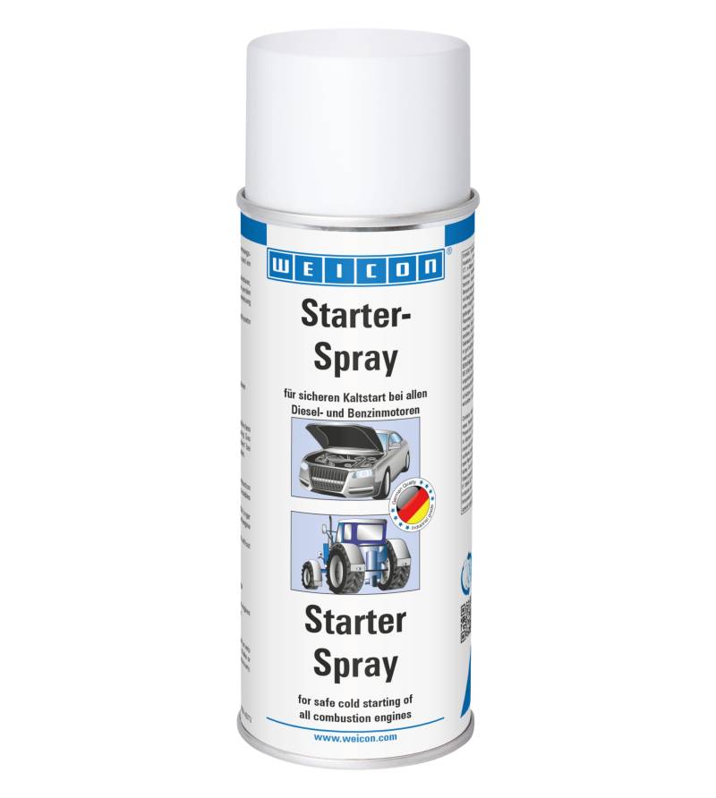 WEICON Starter-Spray | 400 ml | Starthilfe-Spray für einfaches und sicheres Starten von Motoren | Auto | Motorrad | Benzin | Diesel von WEICON