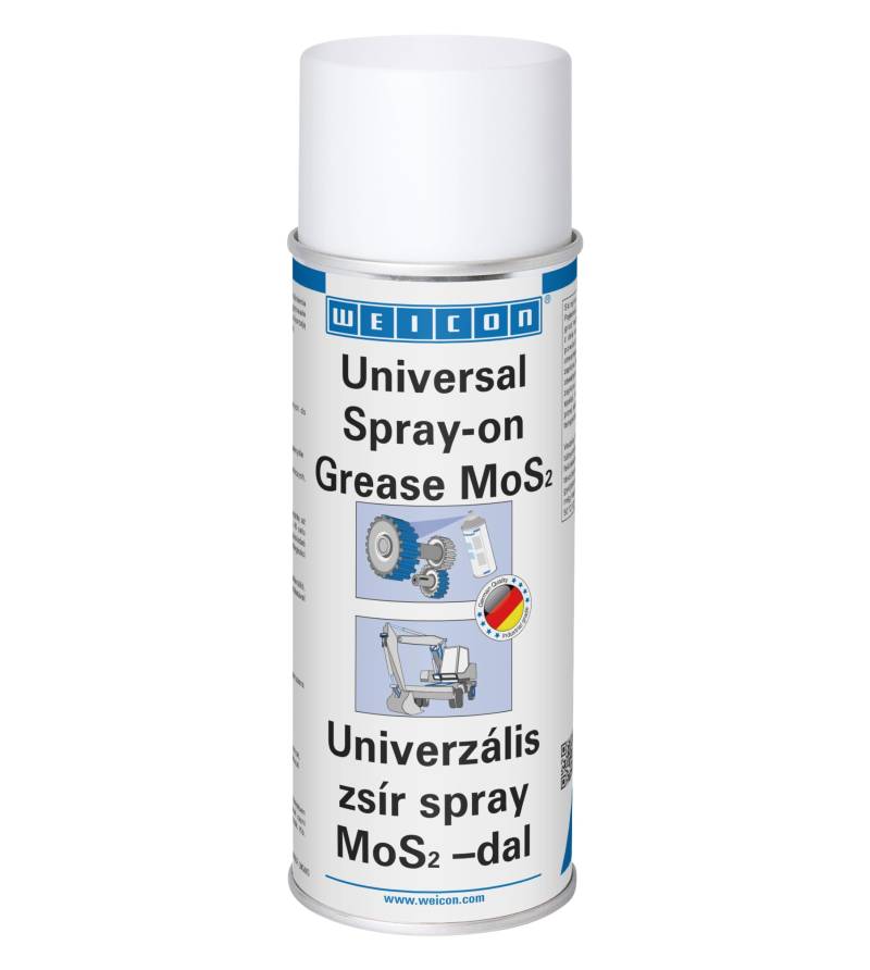 WEICON Universalfett Spray mit MoS2 400ml | Langlebige Schmierung mit hoher Haftkraft | Schwarz von WEICON