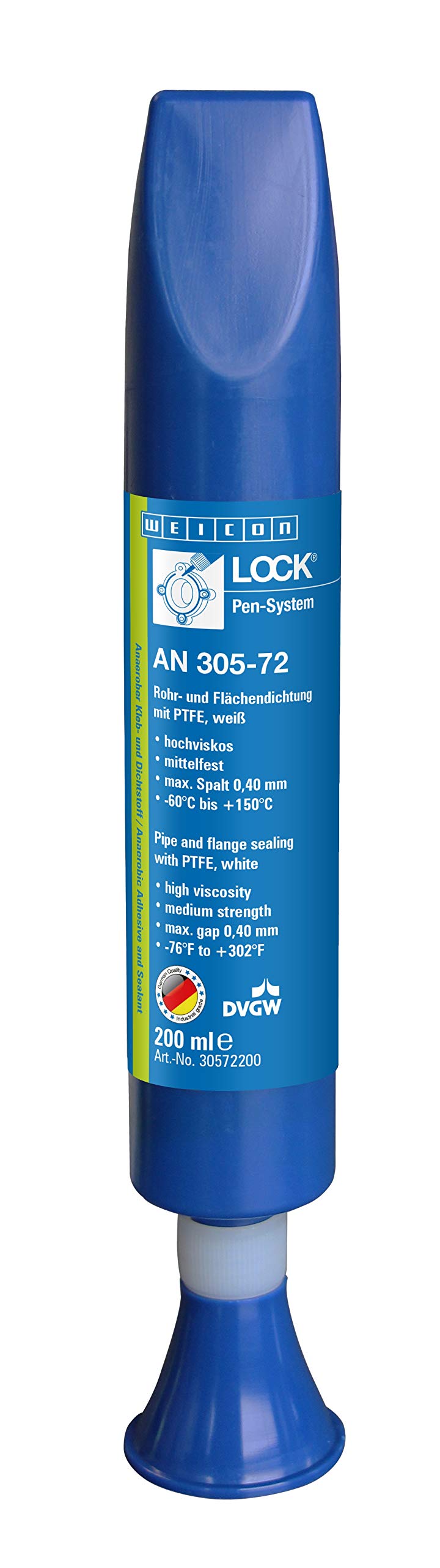 WEICONLOCK AN 305-72 Rohr- und Flächendichtung 200 ml DVGW-geprüft hochviskos von WEICON