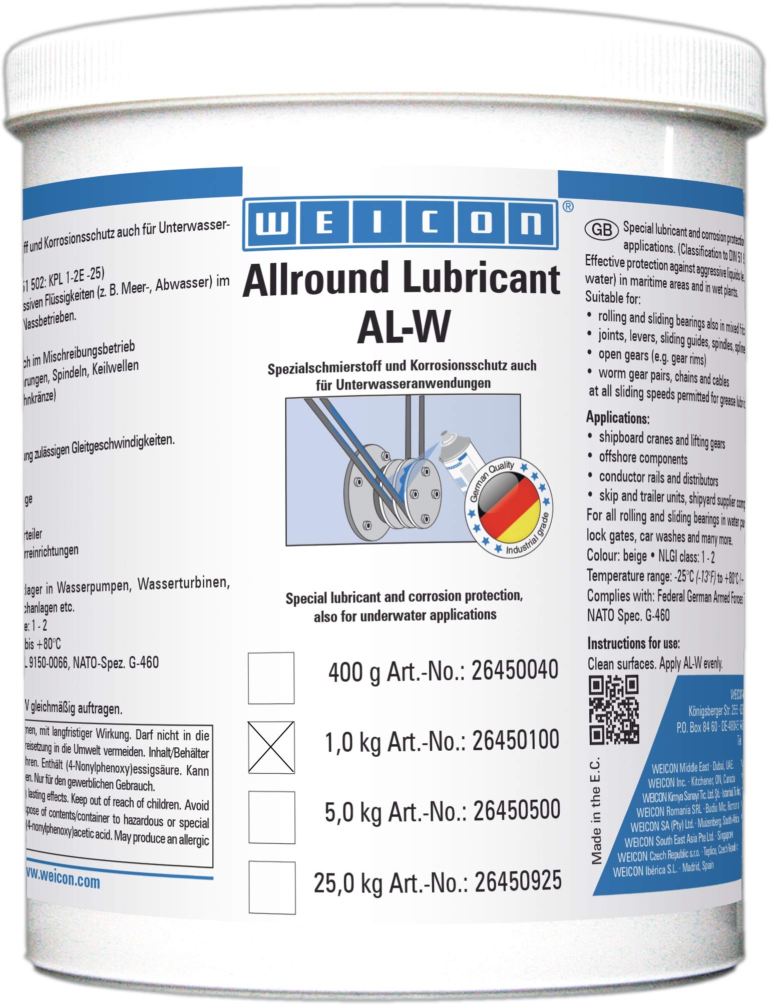 Weicon Allround-Lubricant 1 kg AL-W 1000 26450100 von WEICON