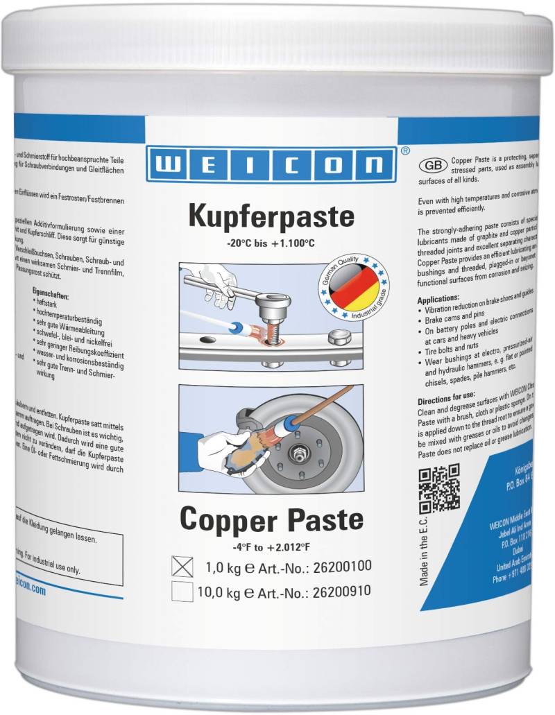 Weicon Kupferpaste 1 kg KP 1000 26200100 von WEICON