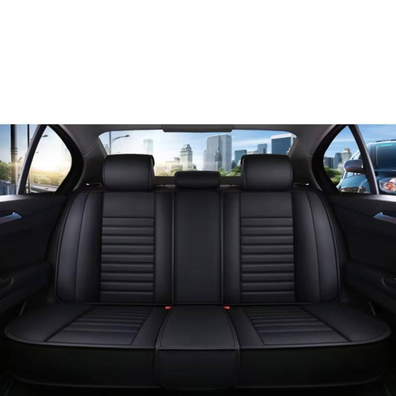 Autositzbezüge Für Kia Für Rio Universal Auto Sitzbezug Auto Zubehör Innen Details Alle Auto Modell(B Black Only Back Row) von WEIFANAA