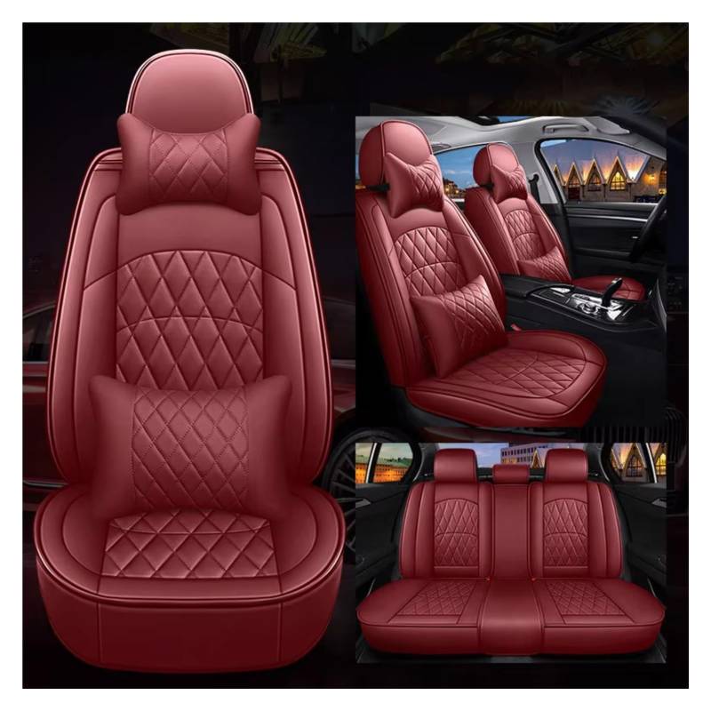 Autositzbezüge Für Q5 Q2 Q3 Q6 Q7 Q8 S1 S4 S5 S6 SQ5 RS3 RS4 Auto Zubehör Innen Details Künstliche Leder Auto Sitzbezüge(C Wind Red 5 Seat) von WEIFANAA