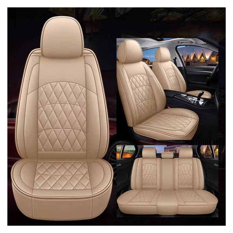Autositzbezüge Für Q5 Q2 Q3 Q6 Q7 Q8 S1 S4 S5 S6 SQ5 RS3 RS4 Auto Zubehör Innen Details Künstliche Leder Auto Sitzbezüge(H Beige 5 Seat) von WEIFANAA