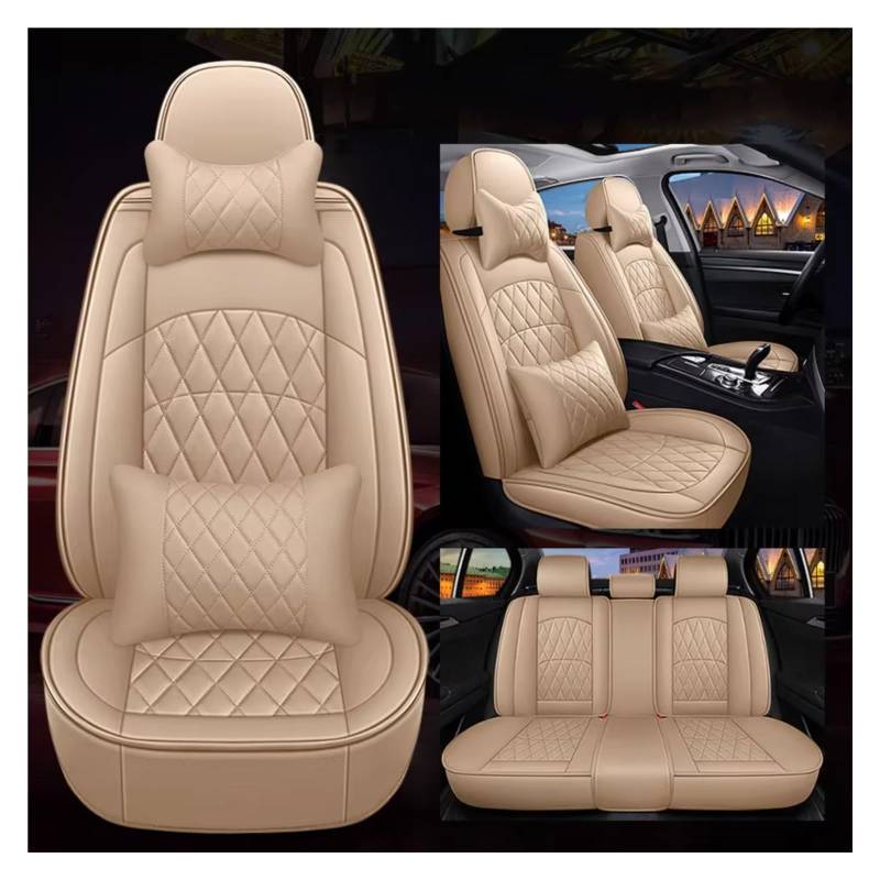 Autositzbezüge Für Q5 Q2 Q3 Q6 Q7 Q8 S1 S4 S5 S6 SQ5 RS3 RS4 Auto Zubehör Innen Details Künstliche Leder Auto Sitzbezüge(I Beige 5 Seat) von WEIFANAA