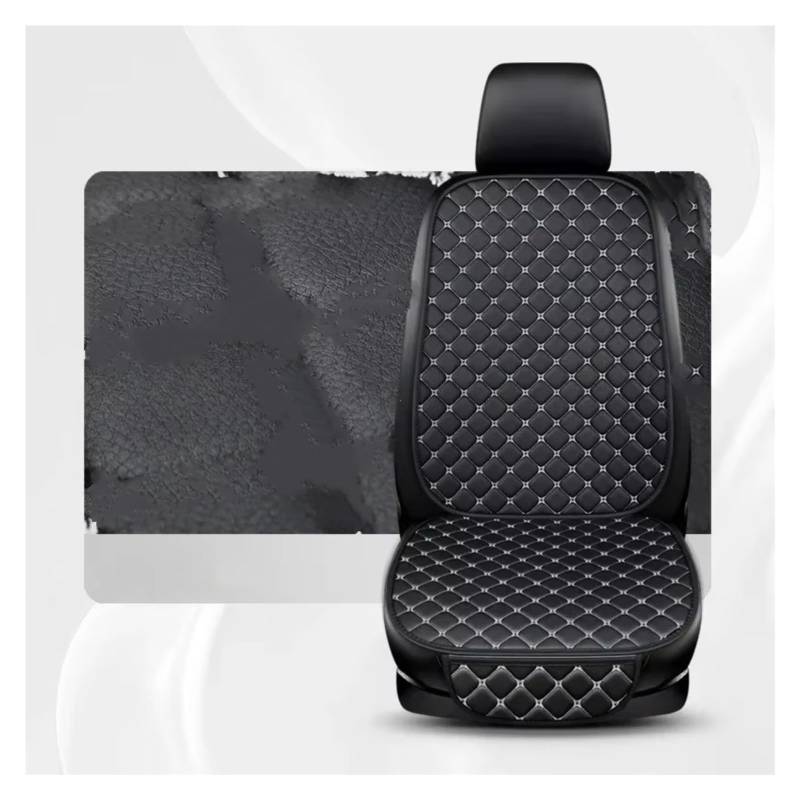 Autositzbezüge Universal Leder Autositzbezüge Vier Jahreszeiten Vorne/Hinten Sitzschutz Autositzkissen Pad Matte Auto Innen(1PC Front Blackwhite) von WEIFANAA
