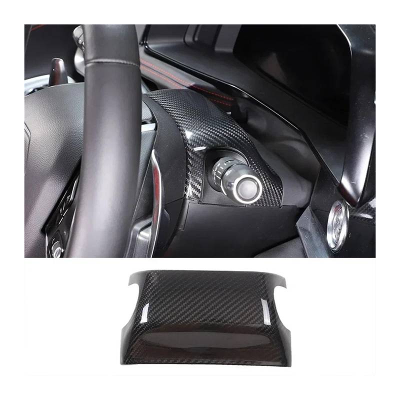 Interieur Zubehör Für Chevrolet Für Corvette C8 Z06 2020 2021 2022 2023 2024 Auto Lenkradsäule Wischerbasis Obere Abdeckungsverkleidung Auto Innenraum(Style A Carbon Fiber) von WEIFANAA