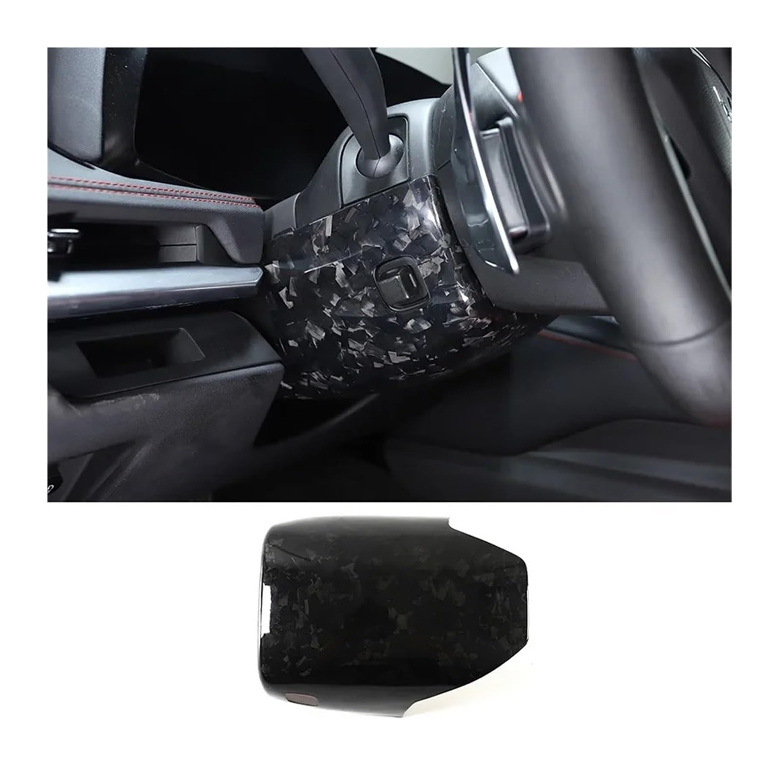 Interieur Zubehör Für Chevrolet Für Corvette C8 Z06 2020 2021 2022 2023 2024 Auto Lenkradsäule Wischerbasis Obere Abdeckungsverkleidung Auto Innenraum(Style B Forged Pattern) von WEIFANAA
