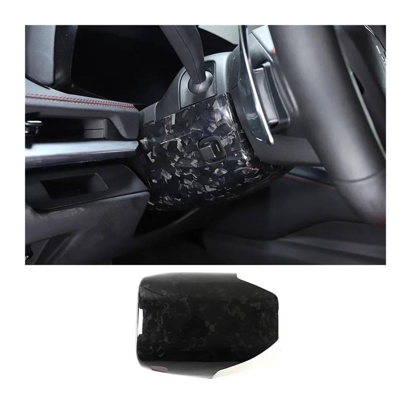 Interieur Zubehör Für Chevrolet Für Corvette C8 Z06 2020 2021 2022 2023 2024 Auto Lenkradsäule Wischerbasis Obere Abdeckungsverkleidung Auto Innenraum(Style B Forged Pattern) von WEIFANAA